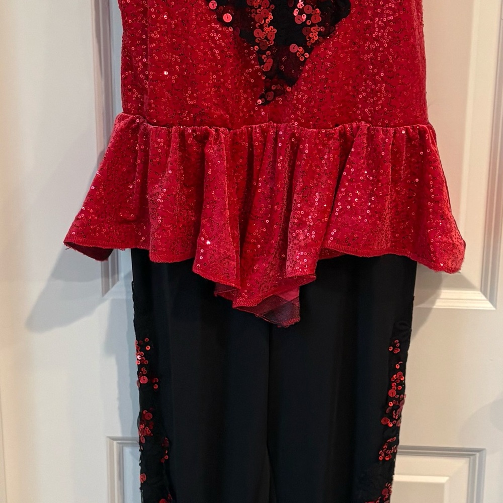 Weissman Dance Red Sequin dance costume - Picture 5 of 5